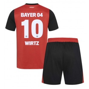 Bayer Leverkusen Florian Wirtz #10 Dětské Domácí dres komplet 2024-25 Krátký Rukáv (+ trenýrky)